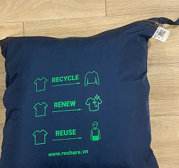 Túi đóng gói được REshare sử dụng thay vì bọc ni long hay thùng carton